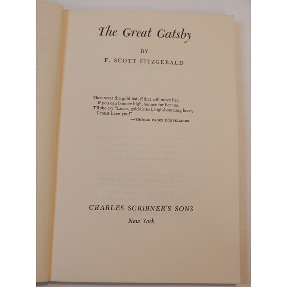 The Great Gatsby F. Scott Fitzgerald Scribner PB 1953 Vintage  V-5.72[C] - Picture 7 of 10